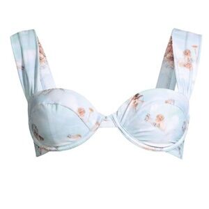 Weworewhat Claudia Floral Swim Top NWOT